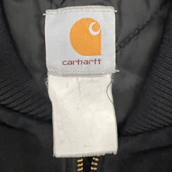 π₯π₯ Vintage Carhartt V01 Black Denim Quilt Lined Vest Men Size Large - EXCELLEN - Picture 9 of 9